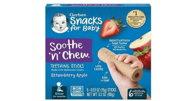Gerber Soothe N Chew Teething Sticks Recall Issued Due to Choking Hazard for Babies, Toddlers
