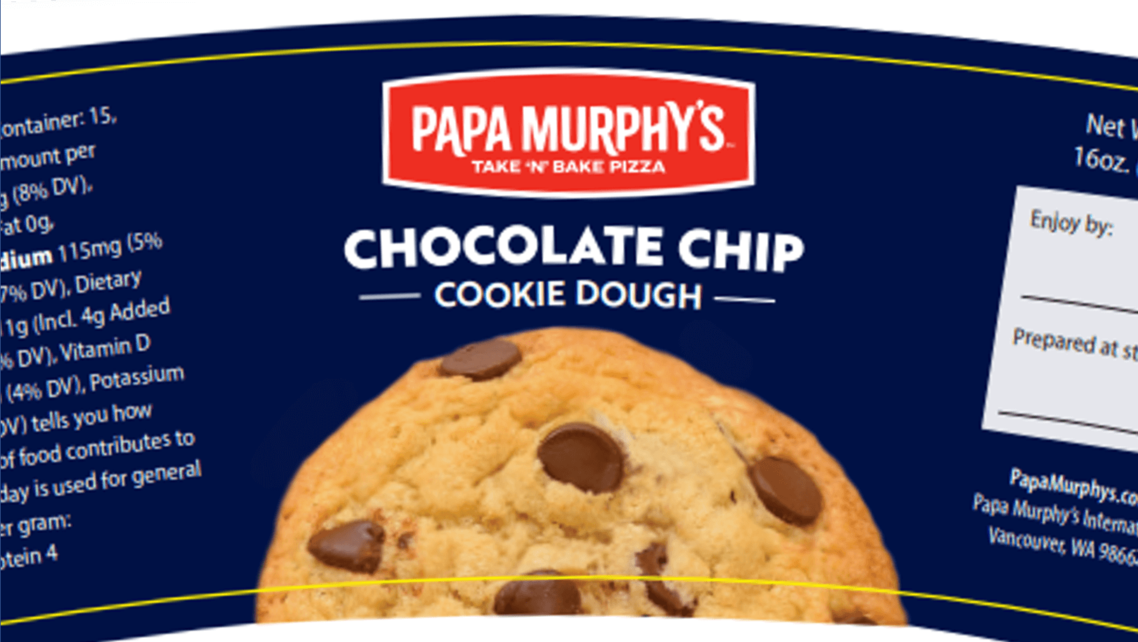 Papa Murphy Cookie Dough Recall