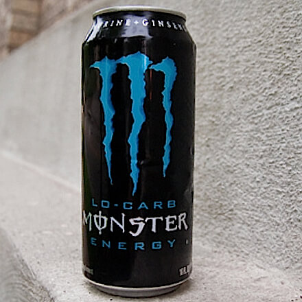 monster energy drink label caffeine