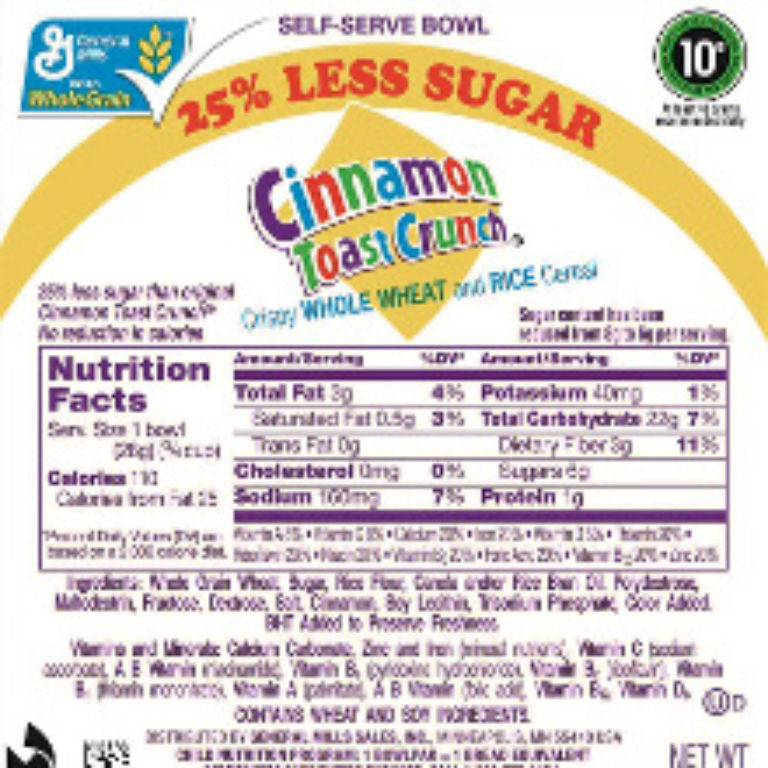 Cinnamon Toast Crunch Recall For SingleServe Bowlpaks