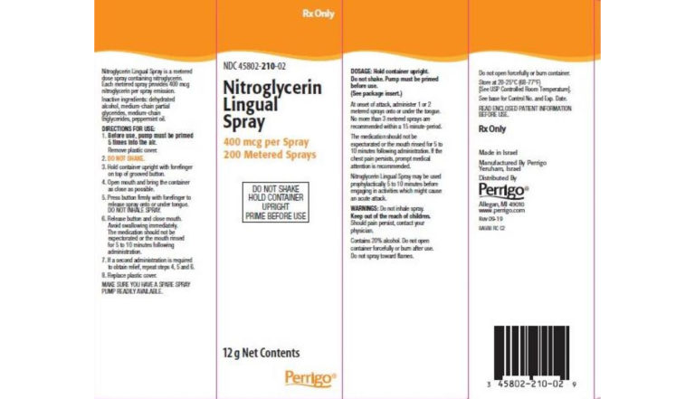 Nitroglycerin Lingual Spray Recall Issued Over Defective Delivery ...